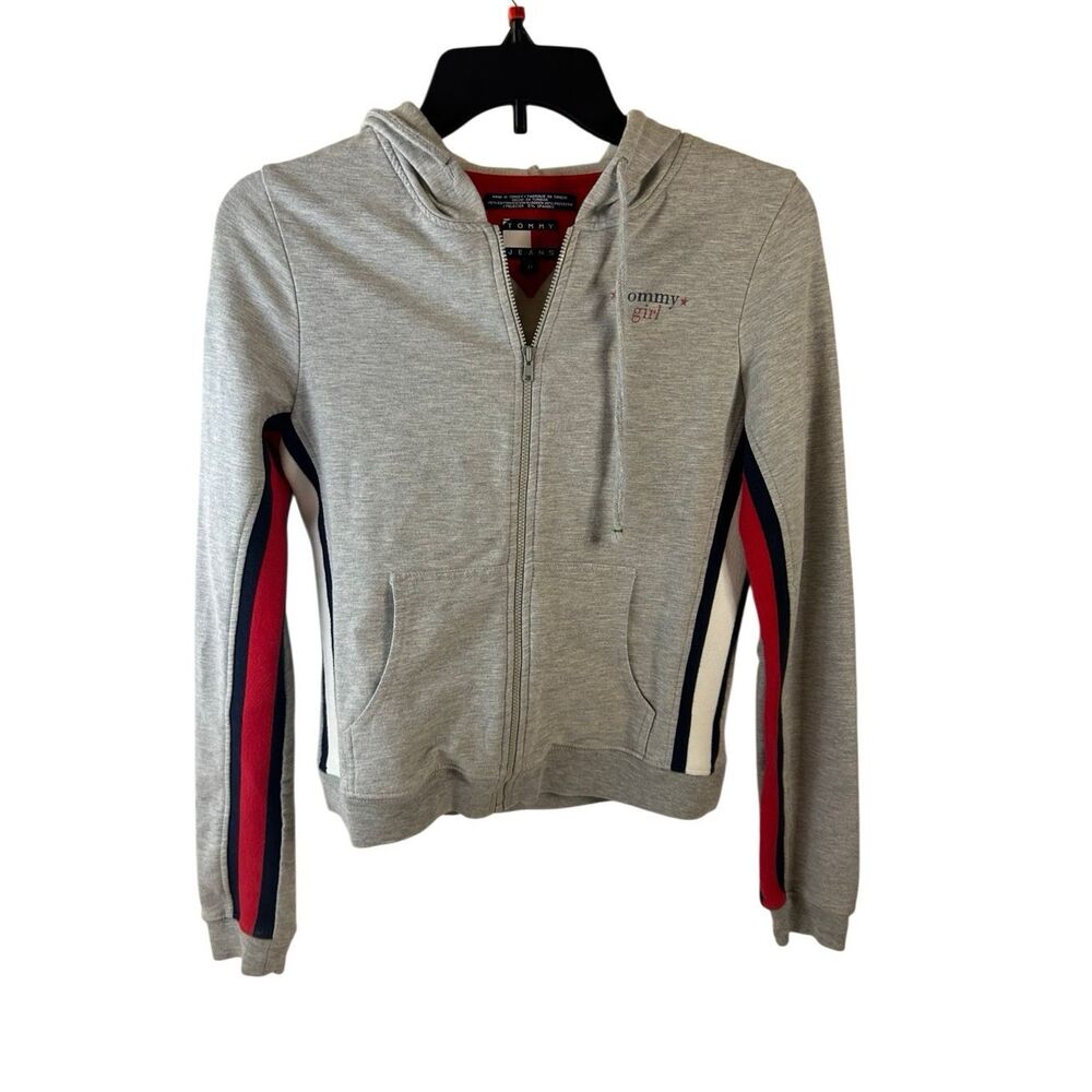 Tommy Hilfiger girl Y2K zipper sweatshirt M Tommy jeans‎ rn#77806